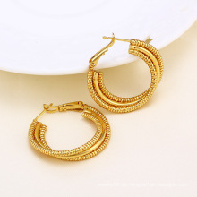 14k Gold Farbe Kreis Design Mode Imitation Ohrring (24379)